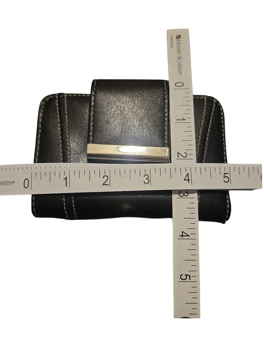 Classic Black  Wallet with Silver Accent